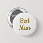 Beste man bruiloft ronde button 5,7 cm (Voorkant /achterkant)