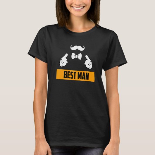 Beste man bruiloft t-shirt (Voorkant)