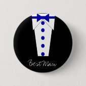 Beste Man Button (blauw) (Voorkant)