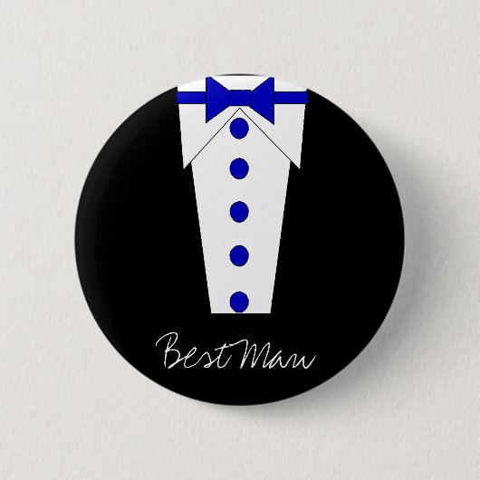 Beste Man Button (blauw) (Voorkant)