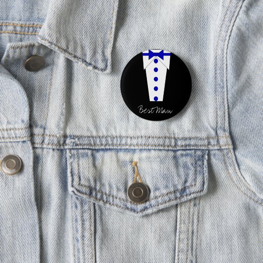 Beste Man Button (blauw) (In situ)