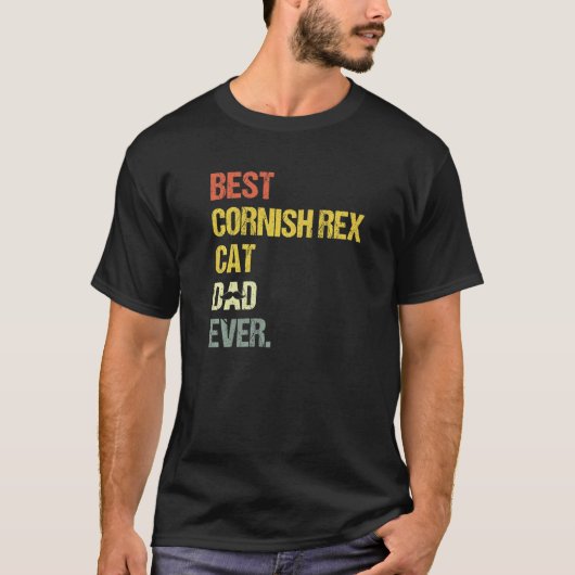 Beste Man Cornish Rex Kat Vader T-shirt (Voorkant)
