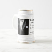 Beste man Dank je cadeau - Tuxedo Sjabloon Bierpul (Voorkant links)