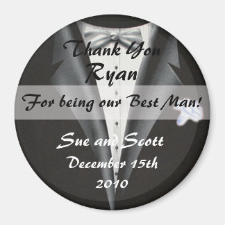 Beste man Dank je Sjabloon voor je magneet - Tuxed