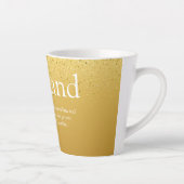 Beste Man Definitie Gouden Glitter Latte Mok (Rechts)