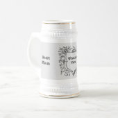 Beste man Eenvoudig Minimalistisch Schild Dank u Bierpul (Voorkant links)