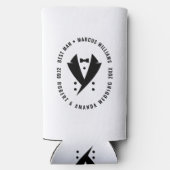 Beste man Elegant Tuxedo bruiloft Seltzer Blikjeskoeler (Achterkant)