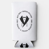 Beste man Elegant Tuxedo bruiloft Seltzer Blikjeskoeler (Voorkant)