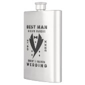 Beste Man Elegant Tuxedo Zwart Typografie Bruiloft Flacon (Links)