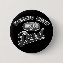 Beste man en vader ter wereld ronde button 5,7 cm