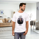 Beste Man foto vrijgezellenfeest T-shirt<br><div class="desc">Personaliseer en voeg een foto toe aan het circulaire lijst. Een naam toevoegen</div>