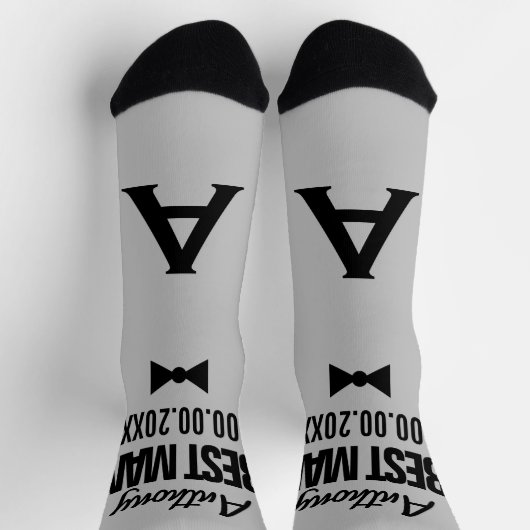 Beste Man gepersonaliseerde bruiloft gunst sokken  (Top)