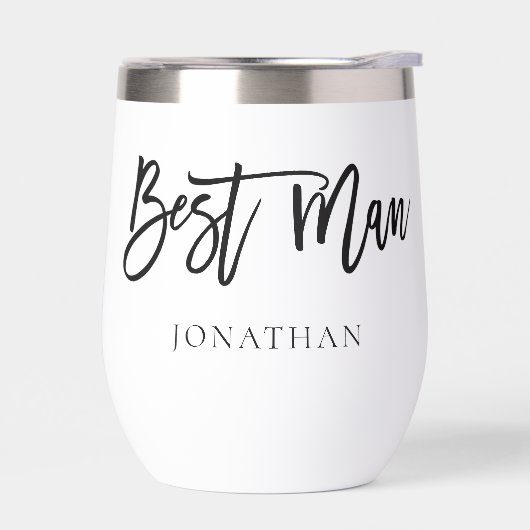 Beste man geschenk naam zwart kalligrafie (Links)