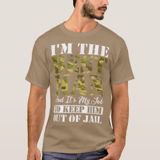 Beste man gevangenis vrijgezellenfeest camouflage  t-shirt