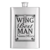 Beste Man Gift Flask! Van Groom. Naam toevoegen! Flacon (Voorkant)
