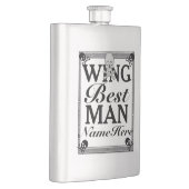 Beste Man Gift Flask! Van Groom. Naam toevoegen! Flacon (Rechts)