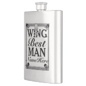 Beste Man Gift Flask! Van Groom. Naam toevoegen! Flacon (Links)