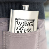 Beste Man Gift Flask! Van Groom. Naam toevoegen! Flacon (Voorbeeld)