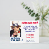 beste man groomsman voorstel briefkaart (Staand voorkant)