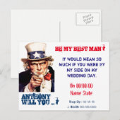 beste man groomsman voorstel briefkaart (Voorkant / Achterkant)