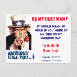  beste man groomsman voorstel briefkaart