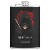 Beste man groomsmen cadeau bruiloft gunst kolf heupfles (Voorkant)