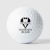 Beste Man Groomsmen Voorstel Huwelijkscadeaus Cust Golfballen (Voorkant)