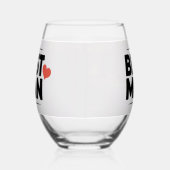 Beste Man Hart Stemless Wijnglas Wijnglas Zonder Voet (Links)
