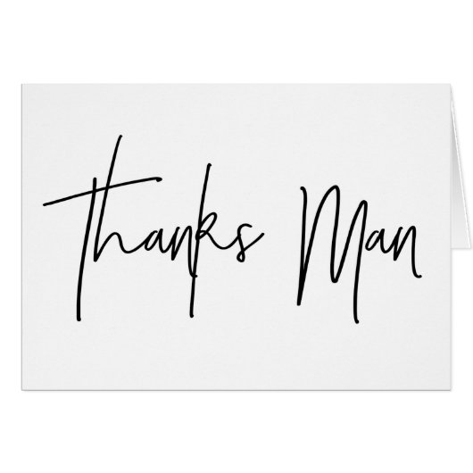 Beste man Hartelijk dank Bedankt Man kaart (Voorkant Horizontaal)