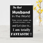 Beste man in het World Funny Wenskaart Kaart (Gele Bloem)