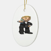 Beste man keramisch ornament (Links)