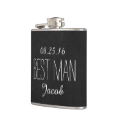 Beste man met zwarte en witte krijt heupfles (Links)