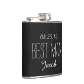 Beste man met zwarte en witte krijt heupfles (Rechts)