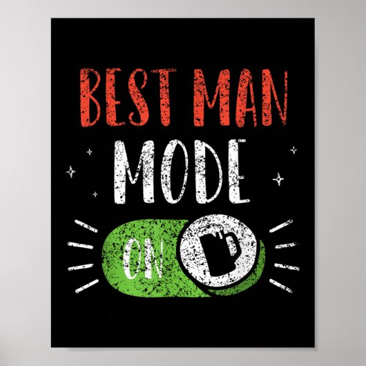 Beste Man Mode Op Groom Team Party Bachelor Bruid Poster (Voorkant)