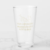 Beste Man Modern Gold Brush Script Typografie Bier Glas (Achterkant)