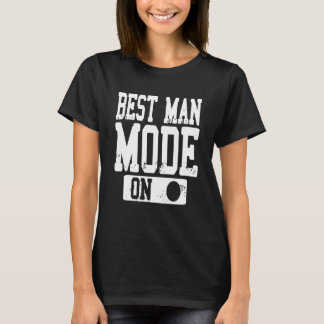 Beste Man Modus Aan Retro Bachelorfeest Ontwerpen T-shirt