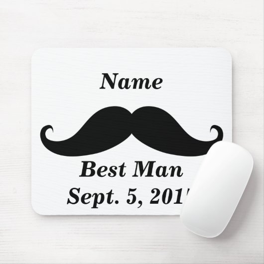 Beste man Mustache Mousepad Muismat (Met muis)