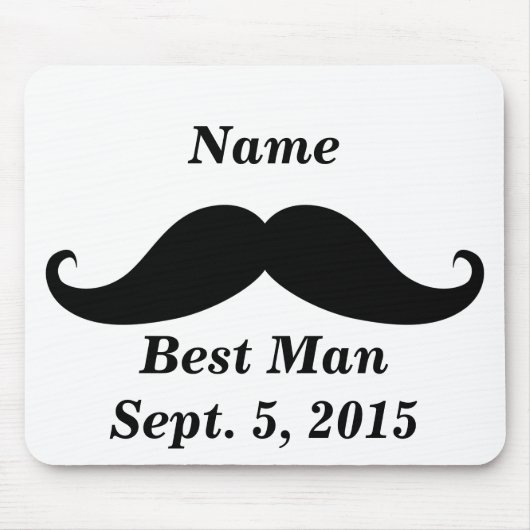 Beste man Mustache Mousepad Muismat (Voorkant)