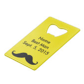 Beste Man Mustache & Suit Credit Kaart Bottle Open Creditkaart Flessenopener (Voorkant Gekanteld)