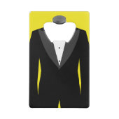 Beste Man Mustache & Suit Credit Kaart Bottle Open Creditkaart Flessenopener (Achterkant)