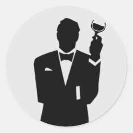 Beste man of groomman uitnodigen envelop afdichtin ronde sticker