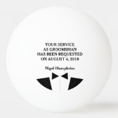 Beste man of Groomsman Nodig Ping Pong Ball uit (Voorkant)