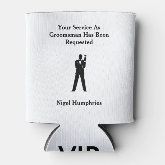 Beste man of Groomsman nodigt uit Blikjeskoeler (Voorkant)