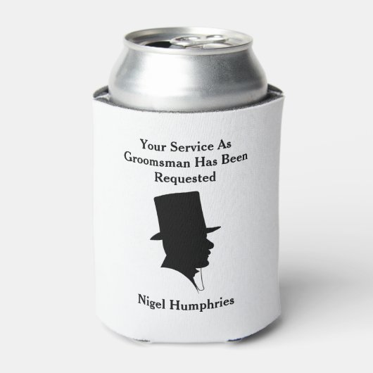 Beste man of Groomsman nodigt uit Blikjeskoeler (Blikje Voorkant)