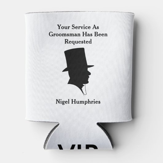 Beste man of Groomsman nodigt uit Blikjeskoeler (Voorkant)