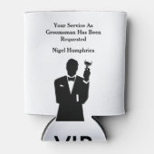 Beste man of Groomsman nodigt uit Blikjeskoeler (Voorkant)