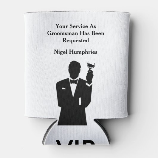 Beste man of Groomsman nodigt uit Blikjeskoeler (Voorkant)