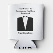 Beste man of Groomsman nodigt uit Blikjeskoeler (Voorkant)