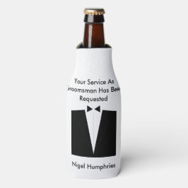 Beste man of Groomsman nodigt uit Flesjeskoeler