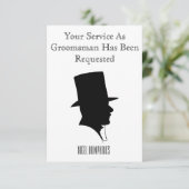 Beste man of Groomsman nodigt uit Kaart (Staand voorkant)